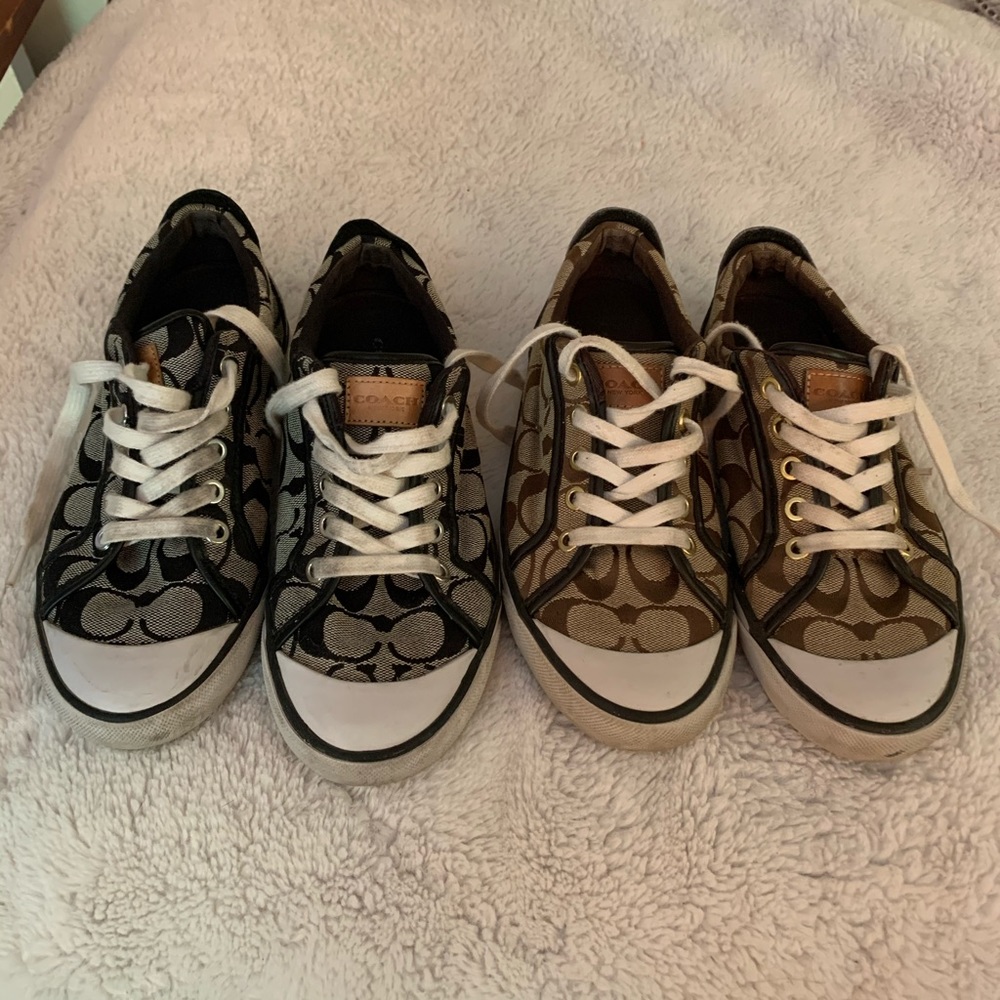 Two pairs of Coach sneakers